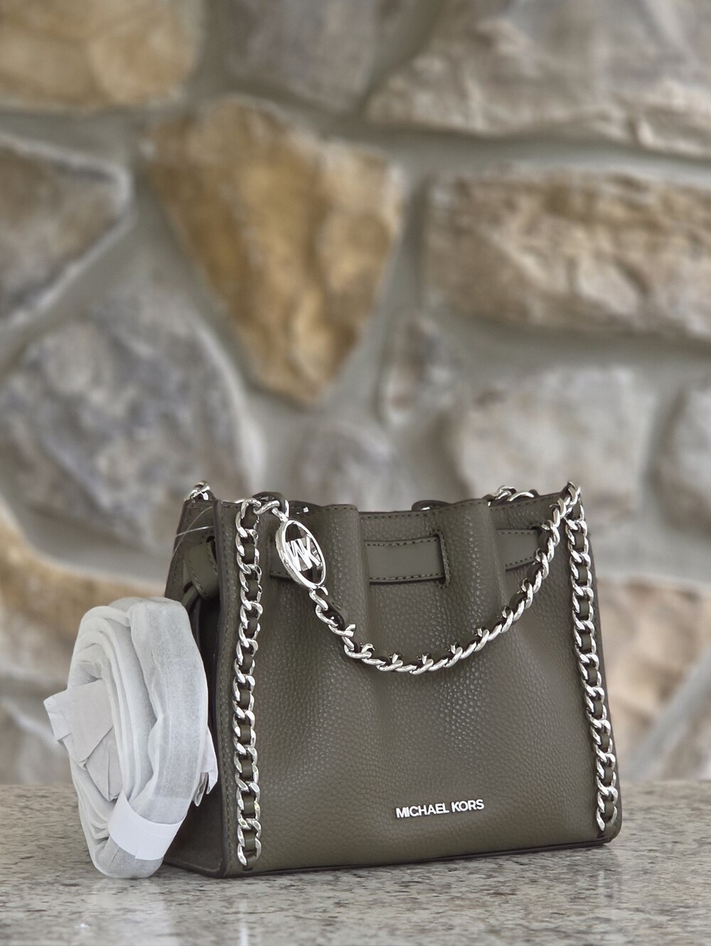 Michael Kors Mina Small Green Crossbody